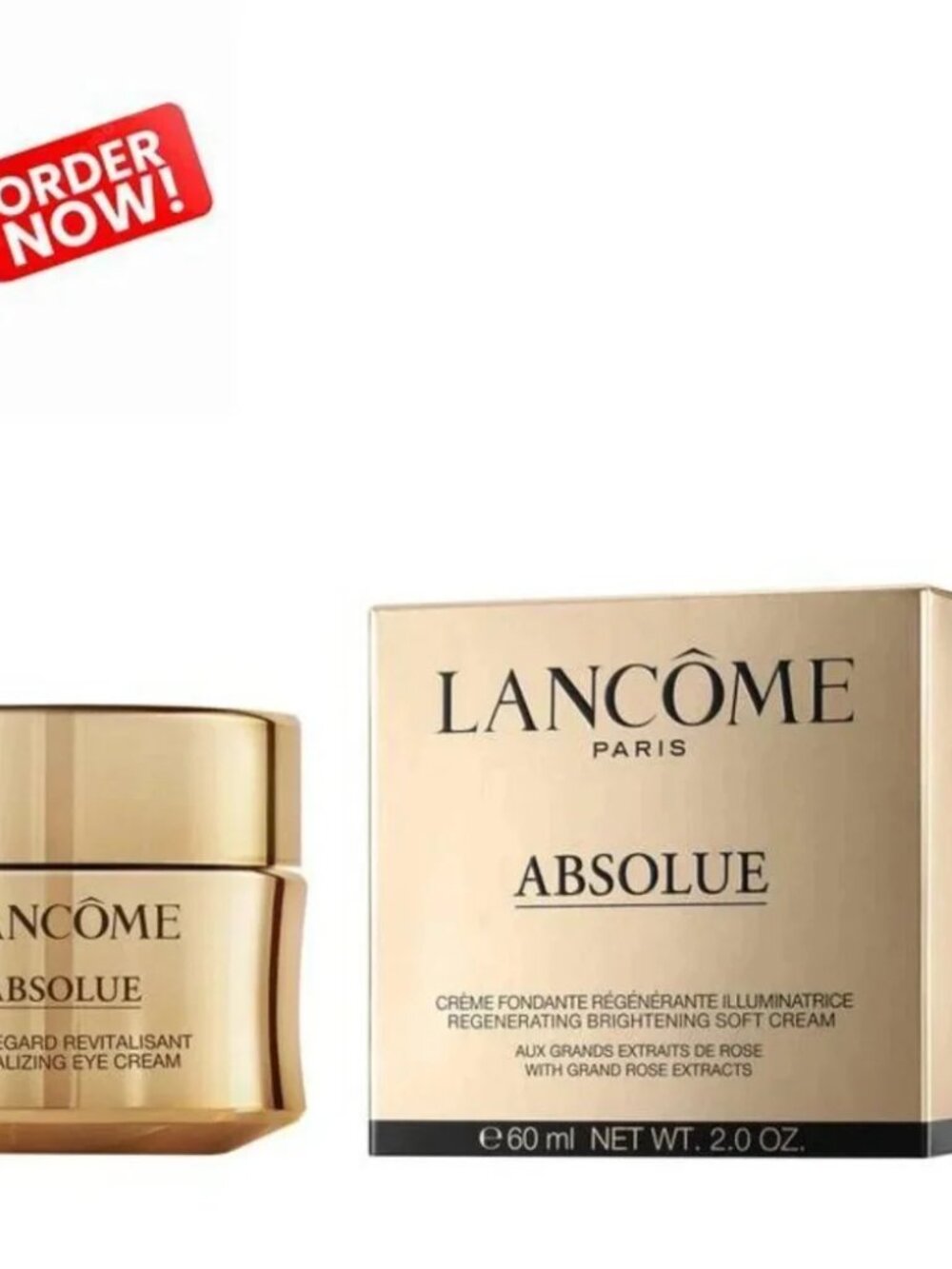 Lancôme Absolue Regenerating Soft Face Cream with Grand Rose Extract – 60ml / 2
